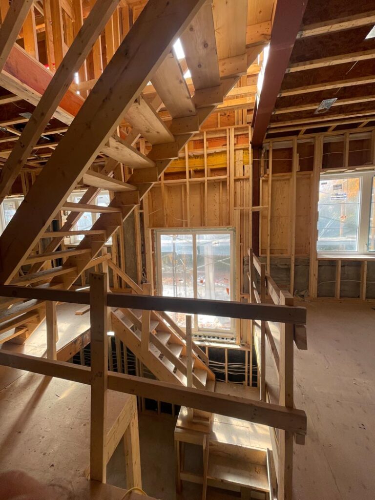 framing process for the new luxurious family home