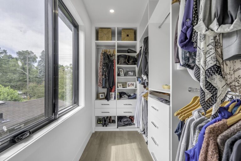 walk in closet in a home addition